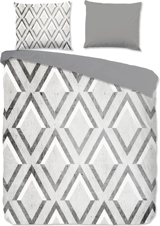 8717285225197 - Bettbezug graphic print - Blau - (240x200 220 cm) - Baumwolle