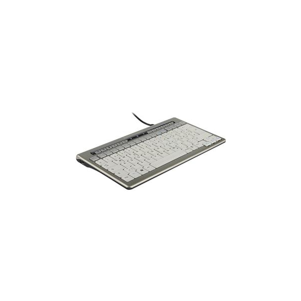 8717399991452 - BakkerElkhuizen S-board 840 Design USB Tastatur UK-Englisch QWERTY Grau Weiß Ergonomisch USB-Hub