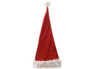 8717427556486 - Stoff-Weihnachtsmannmütze rot 70 cm Weihnachtsdeko - Kaemingk