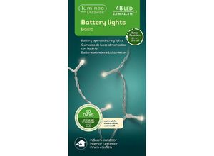 8717427598554 - Batterie led Lichterkette Durawise 350 cm 48 Lichter warmweiß - Lumineo