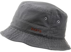 8717457773075 - BARTS® Bucket Hat Baumwolle Logo-Stickerei für Herren grau ONESIZE