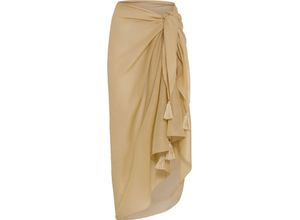 8717457902116 - BARTS® Schaltuch Baumwolle Quasten für Damen beige OneSize