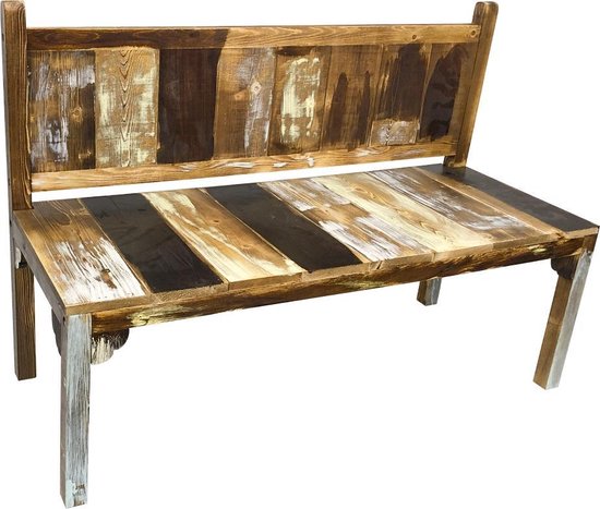 8717472111142 - Kinderbank Garten Scrapie recyceltes Altholz Altholz Design Stil 100 cm breit