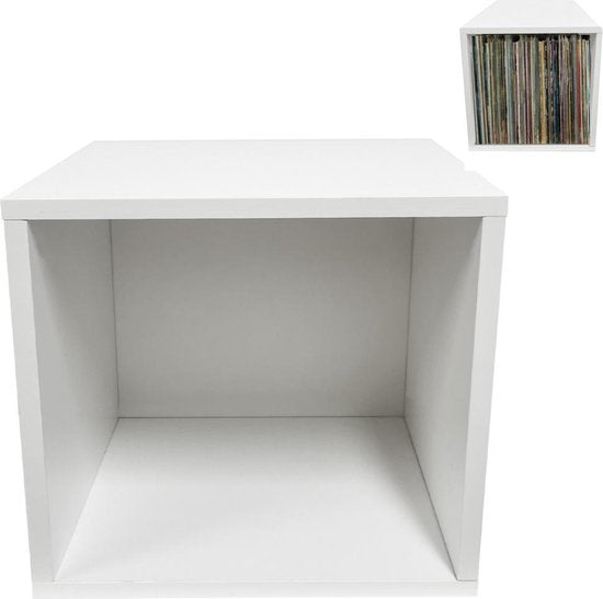 8717472111692 - LP-Schallplattenschrank Würfel - Plattenschrank - LP-Schallplattenregal - weiß