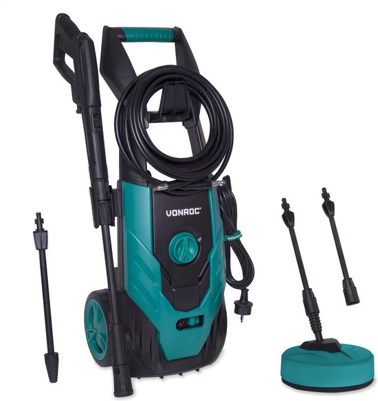 8717479091607 - Hochdruckreiniger V18-2 1800W - 140 bar - 420 l h - Inkl 8m Schlauch integriertem Reinigungsmitteltank Terrassenreiniger Düsen und Zubehör