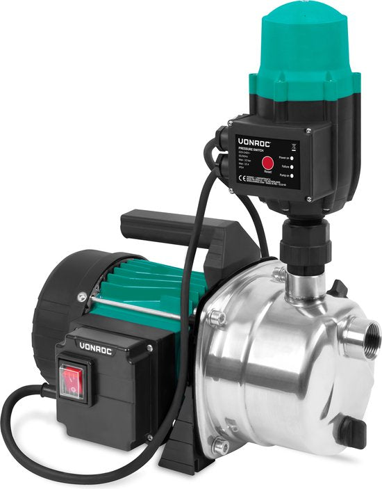 8717479095544 - Hydrophor-Pumpe   Automatische Pumpe - 1000W - 3500l h - Mit Druckschalter - Trockenlaufschutz - Für Bewässerung und Hausbewässerung