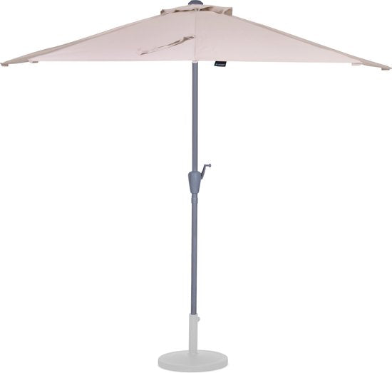 8717479096275 - Premium Sonnenschirm Magione - Strapazierfähiger Balkonsonnenschirm - halbrund 270x135cm - UV-beständiges Tuch - Beige - inkl Schutzhülle