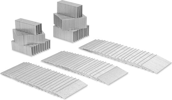 8717479100491 - VONROC Klammern und Nägel – Set mit 5000 Stück - 20-25-32 mm - Für elektrische Klammer- Nagelpistolen – Universeller Standard – Kompatibel mit VONROC