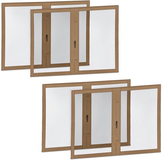 8717479112487 - Seitenwände mit Moskitonetz - Für Premium Partyzelt PT501XX - 50+ UV Schutz - Beige