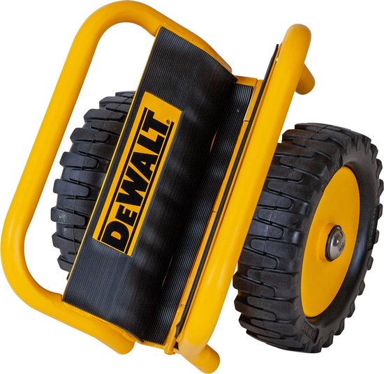 8717496636805 - DeWalt Plattenwagen DXWT-200 - Max 500KG - Transportwagen für Platten und Türen - Rutschfeste Oberfläche - Klappbare Klemmvorrichtung - Gelb Schwarz