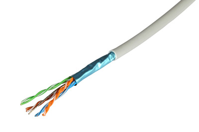 8717511106658 - Patchkabel Cat5e F UTP 300MHz 4x2xAWG26 -- FRNC-B grün 100m