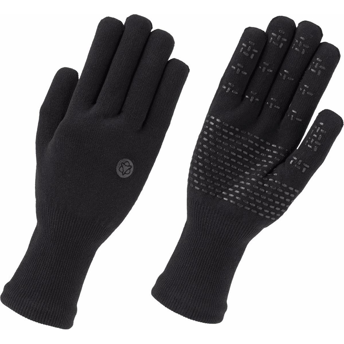 8717565642744 - Wasserdichte und atmungsaktive Merino- und Silikonhaut Handschuhe Schwarz - Größe L