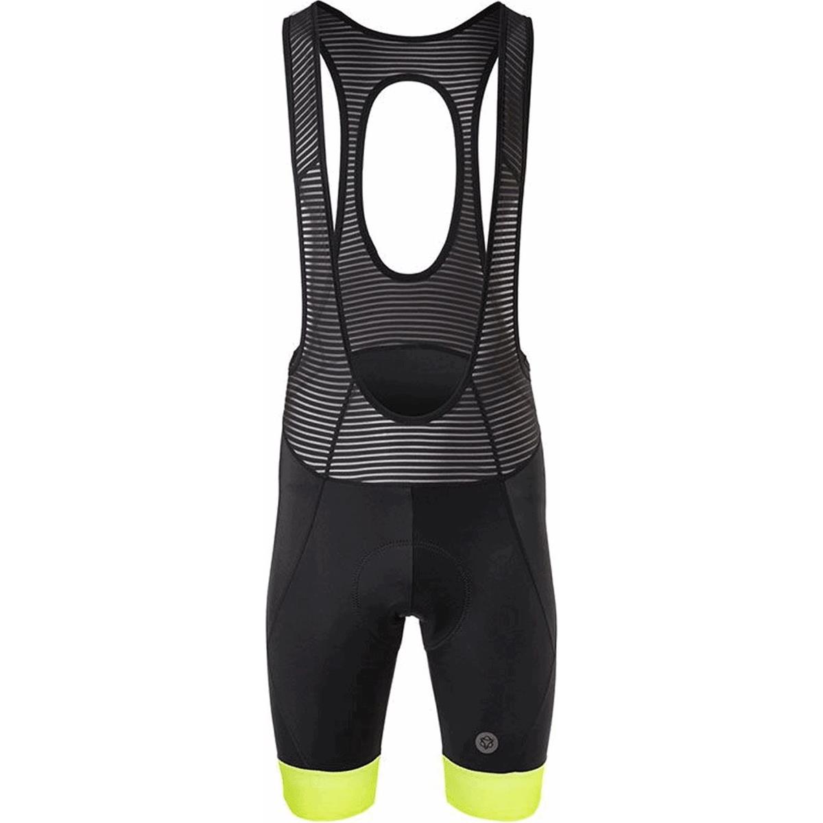 8717565656079 - Kurze Herren-Latzhose Gelb Größe L aus atmungsaktivem Lycra mit RED120 Polster