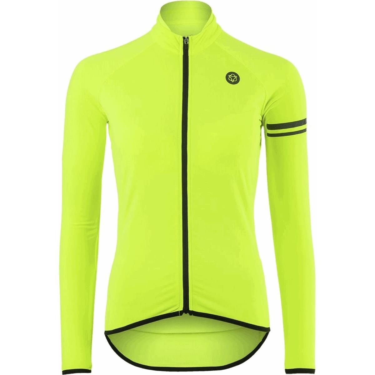 8717565689305 - Sportshirt Damen Gelb Fluoreszierend XS - Atmungsaktiv und Bequem mit langen Ärmeln