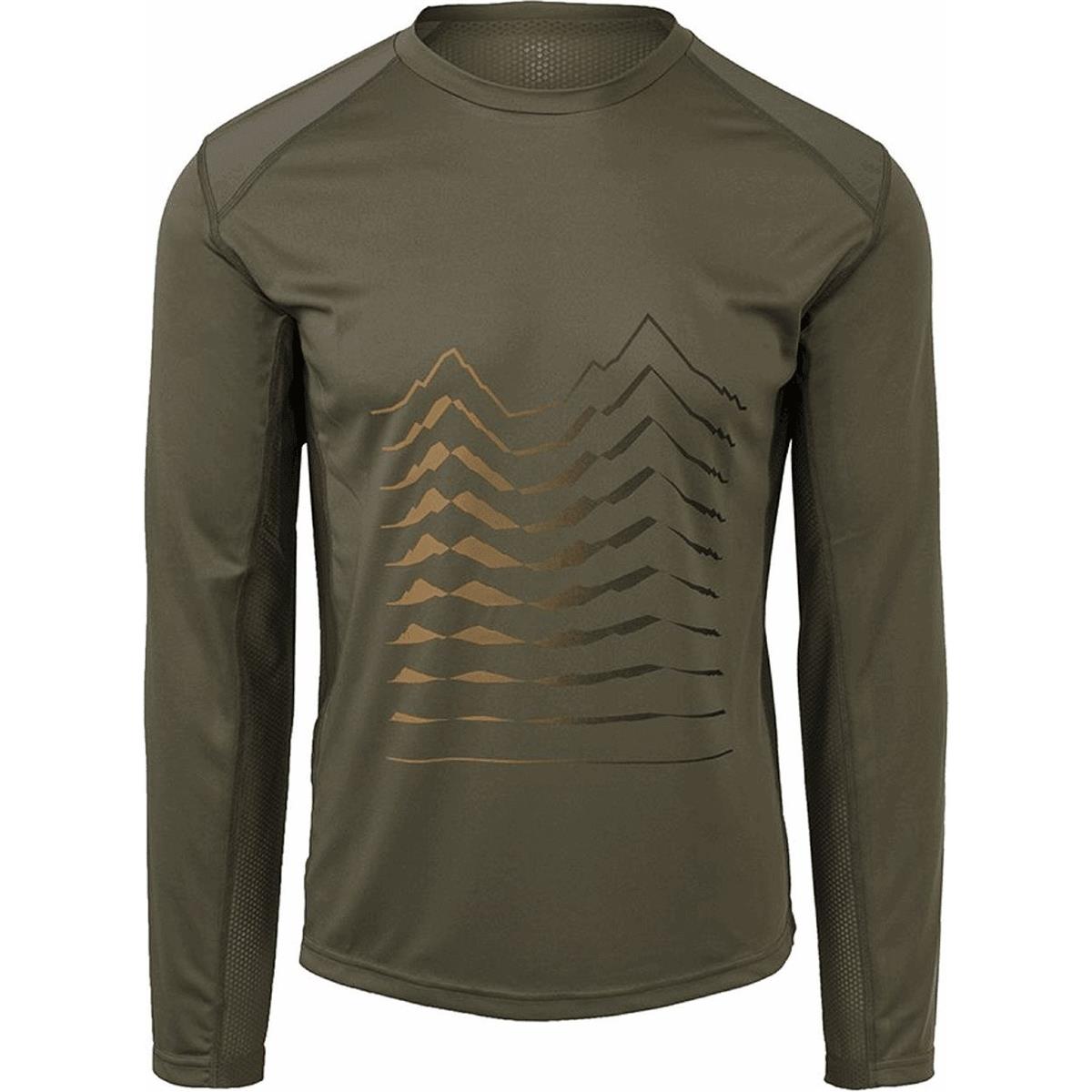 8717565690448 - MTB Herren Langarmshirt Army Green S - Atmungsaktiv und Strapazierfähig