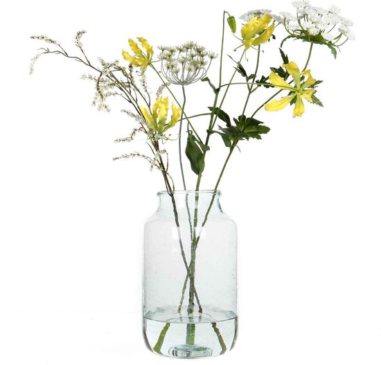 8717669438854 - Vienne Vase - H44 x Ø25 cm - Recyceltes Glas - Transparent