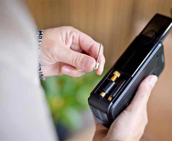 8717774695487 - Tragbare Kompressor-Reifenpumpe - Kabelloser Luftkompressor - Elektrische Fahrradpumpe - Ballpumpe - Extra stark - Fahrrad bis Wohnmobil