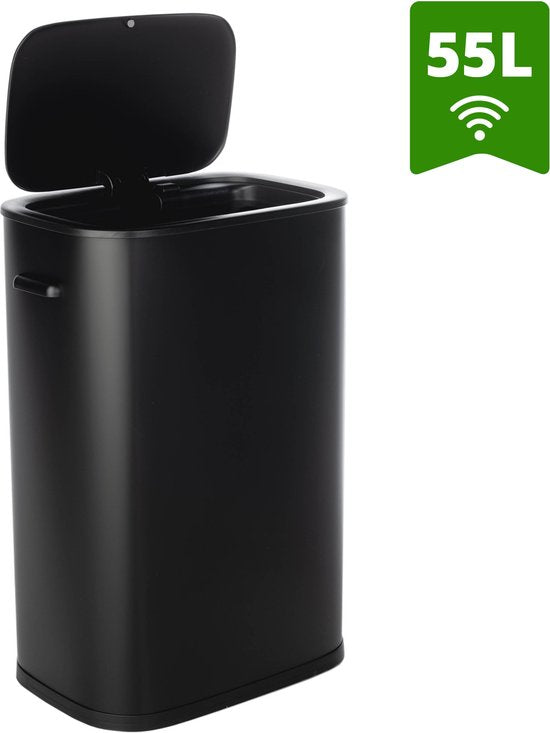 8717774696552 - QLT Mülleimer mit Sensor - Abfallmanagement - Öffnet mit Bewegung - Abfalleimer - 55 Liter - 42 x 285 x 625 cm (LxBxH)