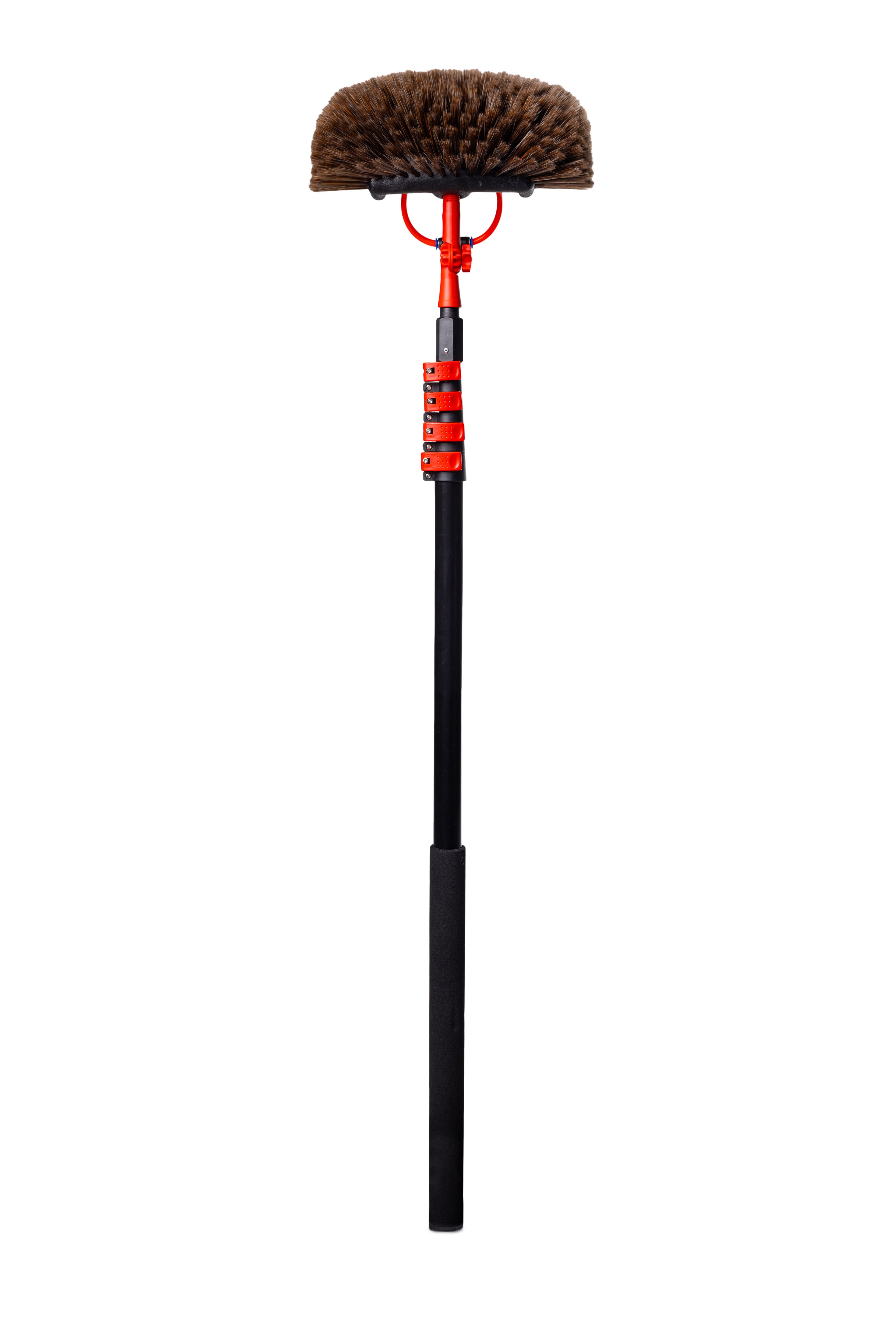 8717774697078 - Shine Deluxe Teleskop-Waschbürste 65 Meter - Teleskopstiel mit Bürste Fensterwischer Wasserschlauch und Seifenspender - Wasserbürste - Schwarz