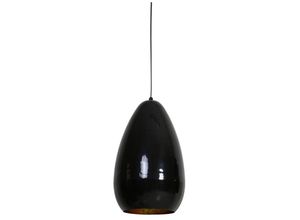 8717807163099 - 3064558 - Lampe Pendel Ø27x42cm eliana brillant noir or - 1x40W E27 (non fournie) - Light&living