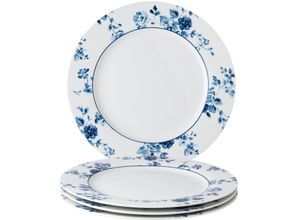 8717823827050 - Speiseteller LAURA ASHLEY BLUEPRINT COLLECTABLES China Rose Gr 26 cm blau (blau weiß) Porzellan Ø 26 cm