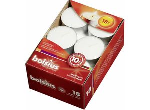 8717847045669 - Maxiteelichte weiß Höhe 2 cm ø 18 cm 18er Pack Kerze Teelicht - Bolsius