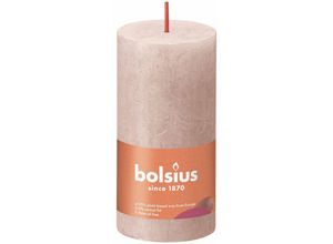 8717847142788 - Bolsius - Rustik Stumpenkerze nebeliges Rosa Höhe 10 cm ø 5 cm Stumpen- und Kugelkerzen