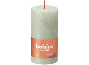 8717847142849 - Bolsius - Rustik Stumpenkerze nebeliges Grün Höhe 10 cm  ø 5 cm Stumpen- und Kugelkerzen