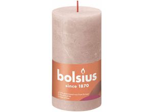 8717847142924 - Bolsius - Rustik Stumpenkerze nebliges rosa Höhe 13 cm ø 68 cm Stumpen- und Kugelkerzen