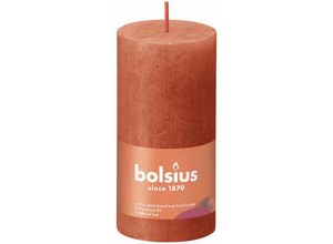 8717847146465 - Bolsius - Rustik Stumpenkerze herbstliches Orange Höhe 10 cm  ø 5 cm Stumpen- und Kugelkerzen