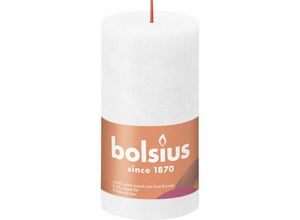 8717847146632 - Bolsius - Rustik Stumpenkerze wolkiges weiß Höhe 13 cm ø 68 cm Stumpen- und Kugelkerzen