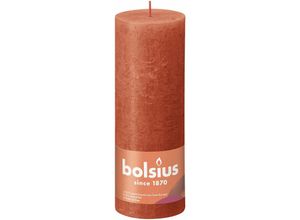 8717847146762 - Bolsius Rustik Stumpenkerze herbstliches orange Höhe 19 cm Ø 68 cm Stumpen- und Kugelkerzen