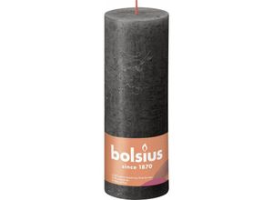 8717847148155 - Bolsius Rustik Stumpenkerze stürmisches grau Höhe 19 cm Ø 68 cm Stumpen- und Kugelkerzen