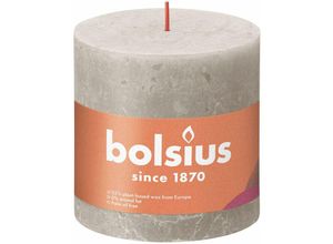 8717847148254 - Bolsius Rustik Stumpenkerzen sandgrau Höhe 10 cm Ø 10 cm Stumpen- und Kugelkerzen