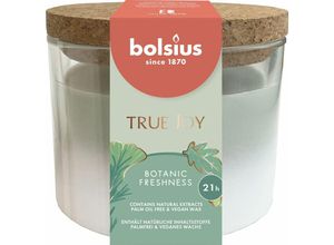 8717847152855 - Bolsius - Duftkerze mit Korkdeckel True Joy grün Botanic Freshness Duftkerzen