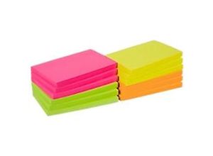 8717868008780 - Office Depot Haftnotizen 127 x 76 mm Farbig sortiert Neon 12 Blöcke à 100 Blatt