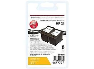 8717868016082 - 21 Kompatibel HP Tintenpatrone C9351AE Schwarz Duopack 2 Stück