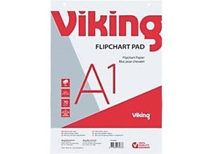 8717868034673 - wandmontierbares Blanko Flipchart-Papier Perforiert A1 70gsm 40 Blatt