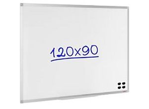 8717868034857 - Standard Whiteboard Wandmontiert Magnetisch Lackierter Stahl Einseitig 120 (B) x 90 (H) cm