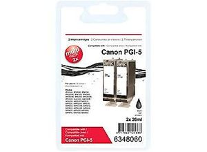 8717868125333 - PGI-5BK Kompatibel Canon Tintenpatrone Schwarz Duopack 2 Stück