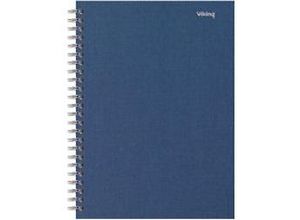 8717868176168 - Notebook DIN A5+ Kariert Spiralbindung Hartpappe Blau Perforiert 160 Seiten 80 Blatt