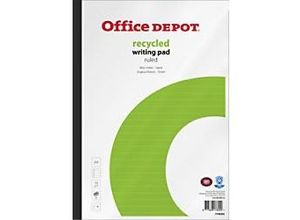 8717868176229 - Notizblock DIN A4 Liniert Geleimt Papier Softcover Weiß Nicht perforiert Recycled 160 Seiten Pack 5