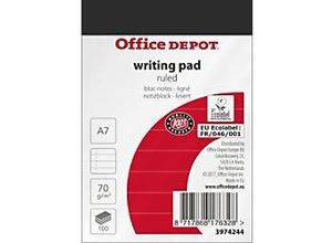 8717868176328 - Notizblock DIN A7 Liniert Geheftet Papier Weiß Perforiert 200 Pack 10