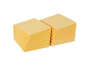 8717868188246 - Extra Sticky Haftnotizen 76 x 76 mm Pastellgelb Quadratisch 12 Stück à 90 Blatt