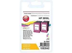 8717868199396 - 301XL Kompatibel HP Tintenpatrone J46AE Cyan Magenta Gelb Duopack 2 Stück