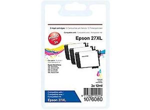 8717868199440 - 27XL Kompatibel Epson Tintenpatrone Cyan Magenta Gelb Multipack 3 Stück