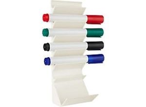 8717868216628 - Whiteboard-Stiftehalter 6 Stifte Magnetisch Weiß