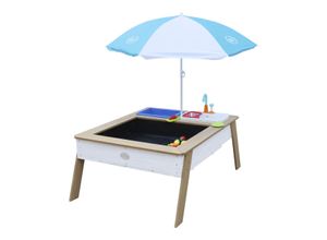 8717973930877 - - Linda Sand & Wassertisch aus Holz mit Spielküchenspüle Matschtisch   Spielküche   Wasserspieltisch   Sandtisch für Kinder in Braun & Weiß mit