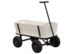 8717973936114 - Sunny - Billy Beach Wagon Bollerwagen in Schwarz Kinder Handwagen aus Holz mit Luftreifen Belastbar bis 100 kg - Schwarz