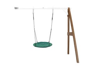 8717973938453 - Anbau Nestschaukel Summer für Kinder Outdoor Nest Schaukel 100 cm für den Garten Nestschaukel   Anbauschaukel in Grün - Anbau Element in Braun   Weiß